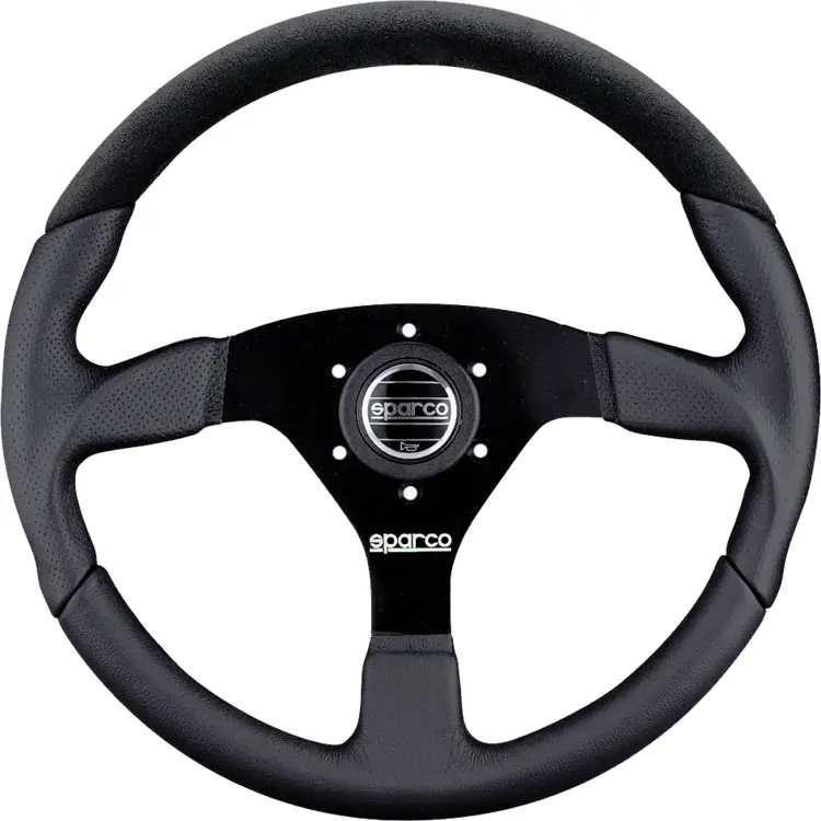 Black Sparco Steering Wheel