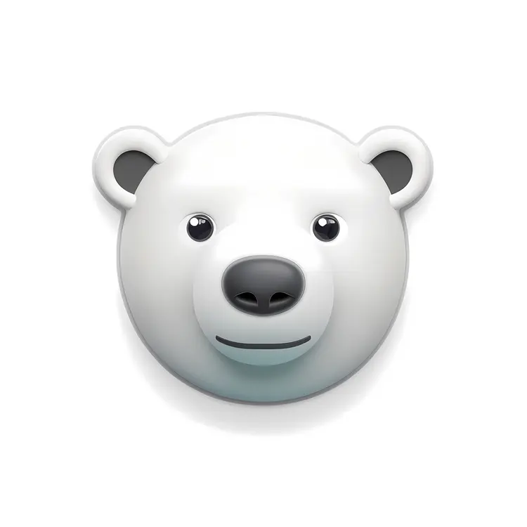Polar Bear Emoji Face