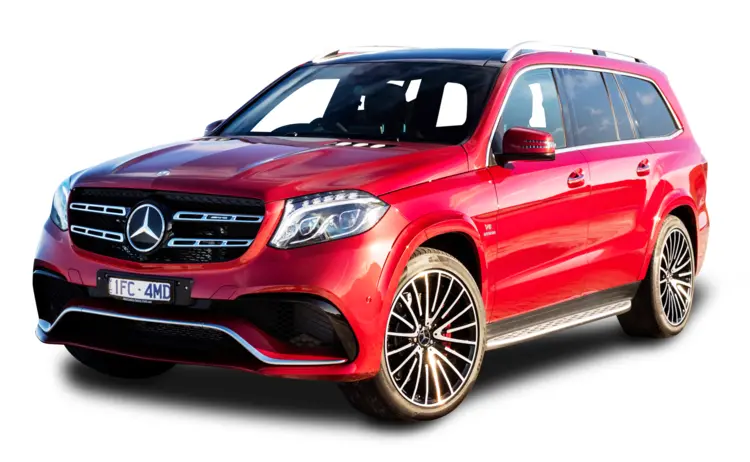 Red Mercedes GLS SUV