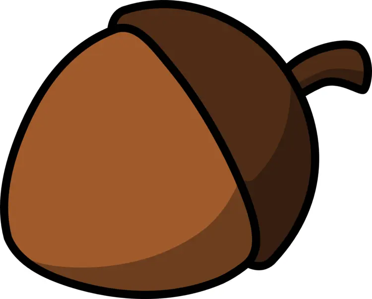 Simple Brown Acorn Illustration