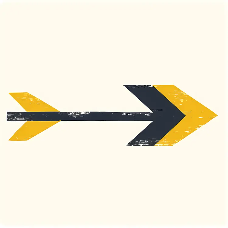Yellow and Black Arrow Illustration