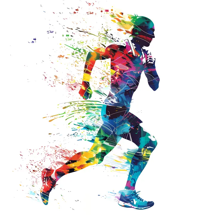 Colorful Runner in Motion