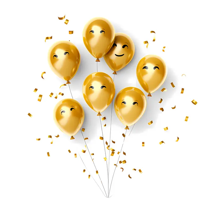 Gold Balloons Celebration