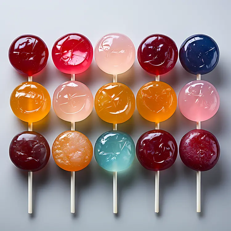 Colorful Lollipops in a Row