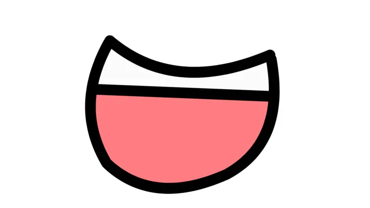 Simple Smiling Mouth Illustration