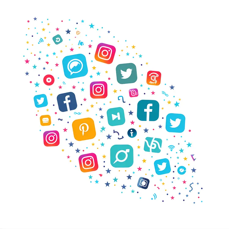 Colorful Social Media Icons