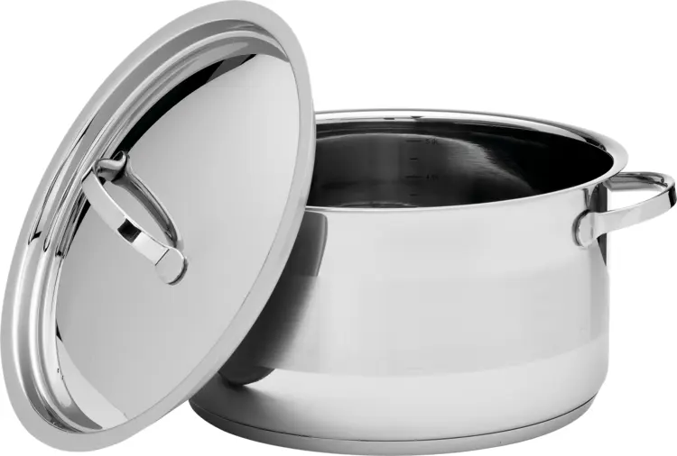 Silver Pot with Lid for Cooking