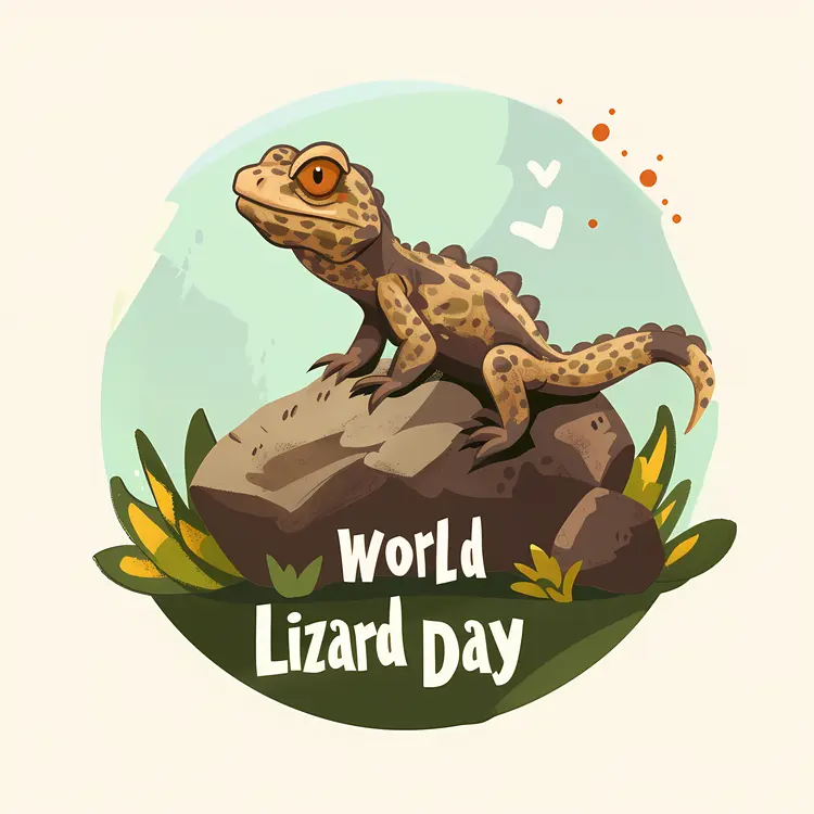 Lizard on Rock for World Lizard Day