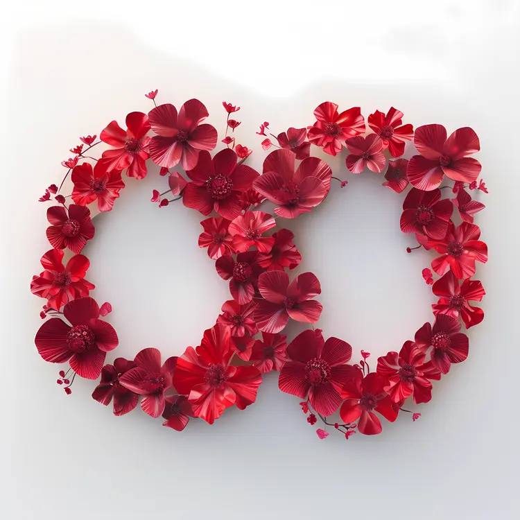 Red Flower Wreath