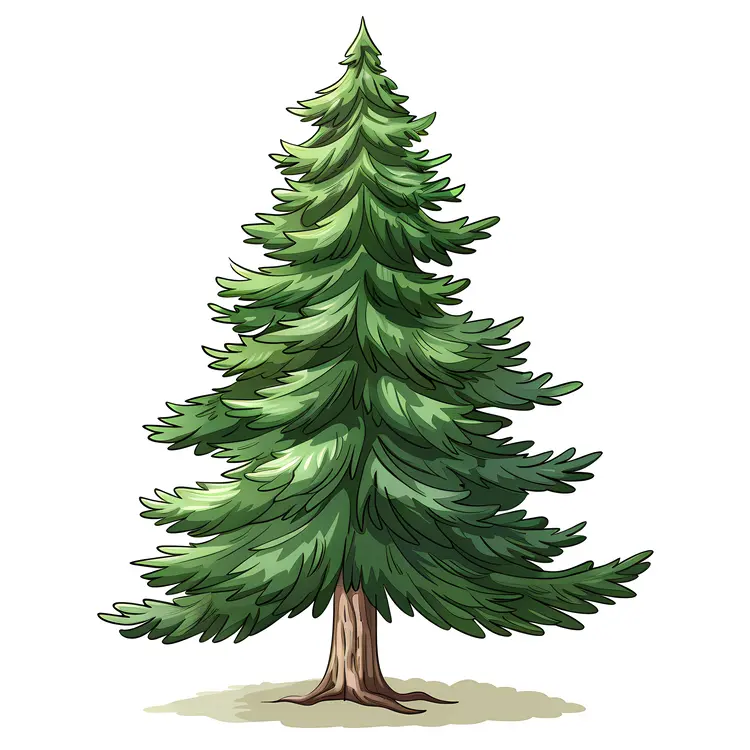 Green Pine Tree Illustration