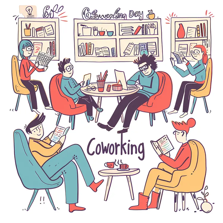 Coworking Day in a Cozy Office