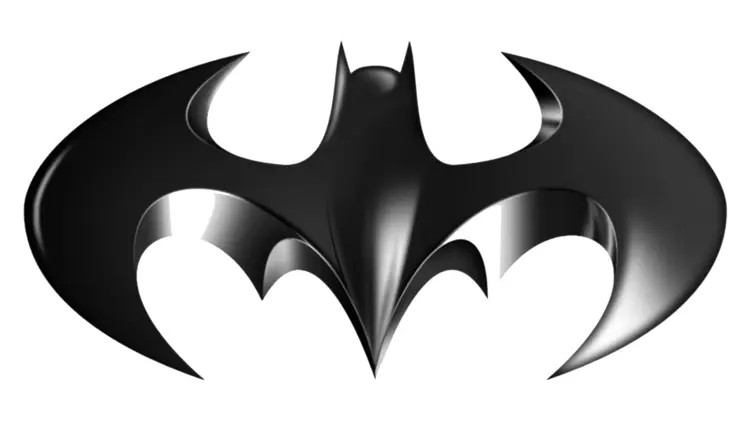 Shiny Black Batman Logo