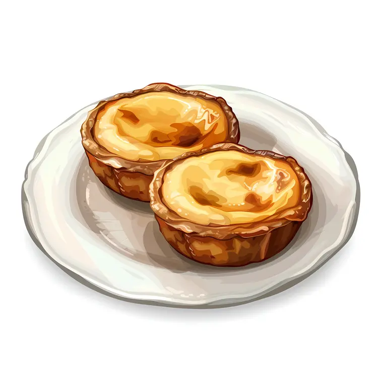 Two Mini Quiches on a Plate
