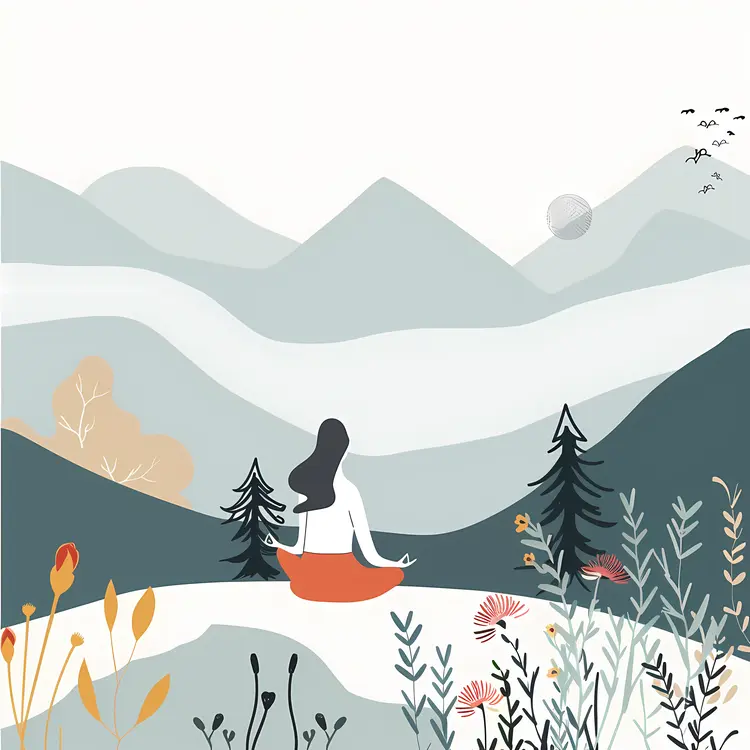 Meditation in Serene Landscape