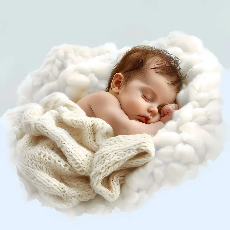 Sleeping Baby with Blanket