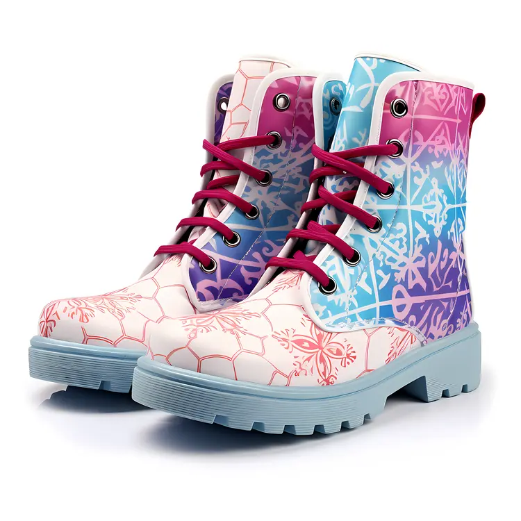 Gradient Pattern Boots