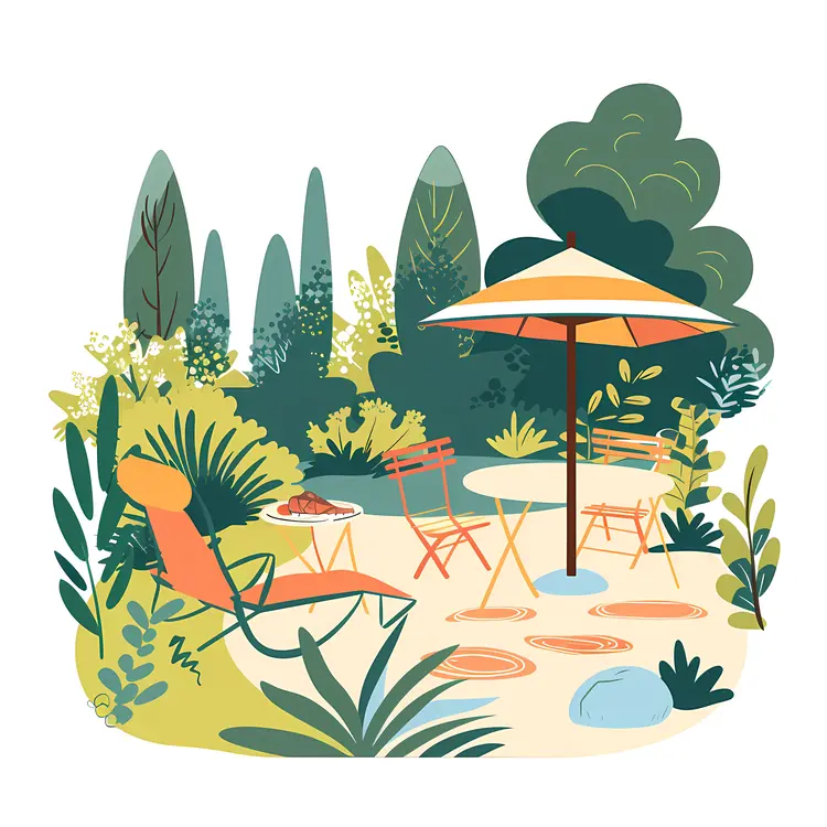 Garden with Outdoor Furniture