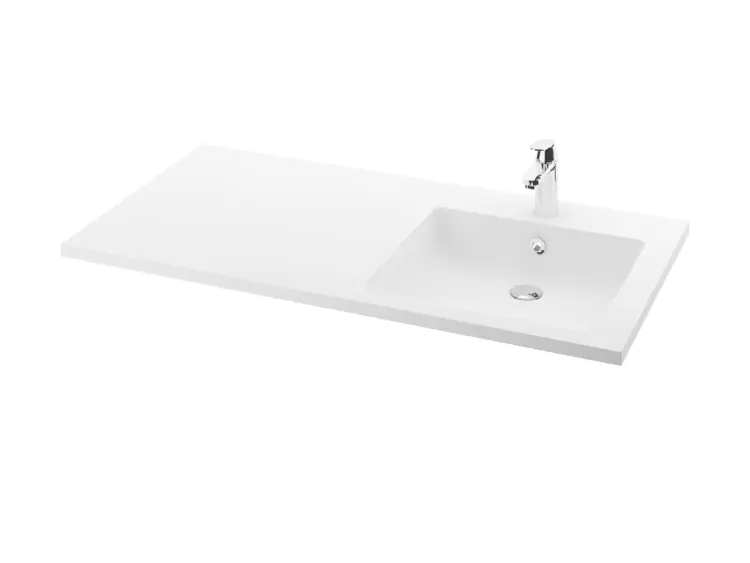 White Sink with Faucet for Modern Bathrooms