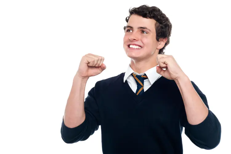 Happy Man Celebrating in Sweater