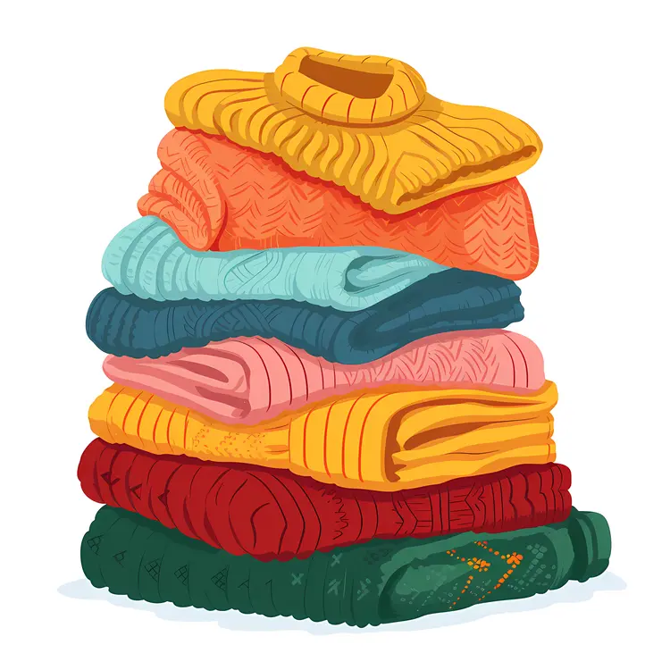 Bright and Cozy Sweaters Stack