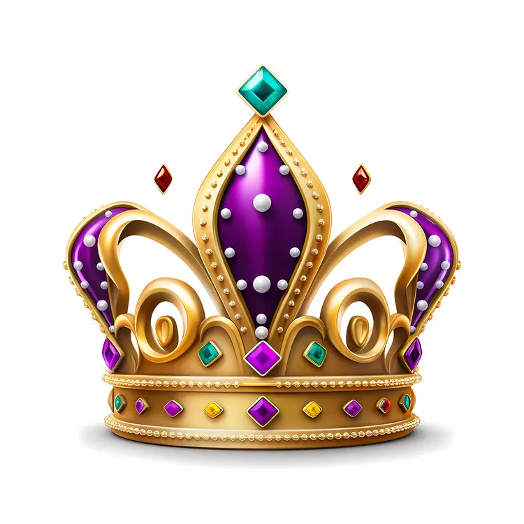 Purple Crown with Gold and Jewels