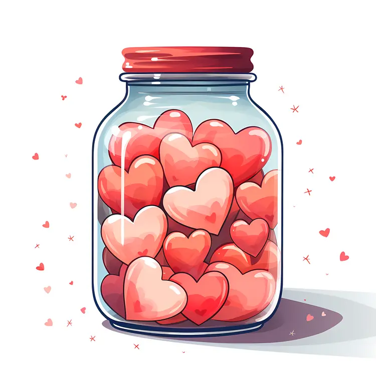 Hearts in a Glass Jar