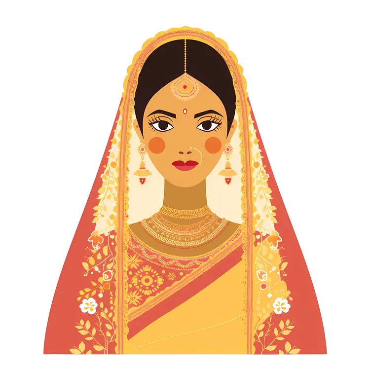 Traditional Bride Illustration