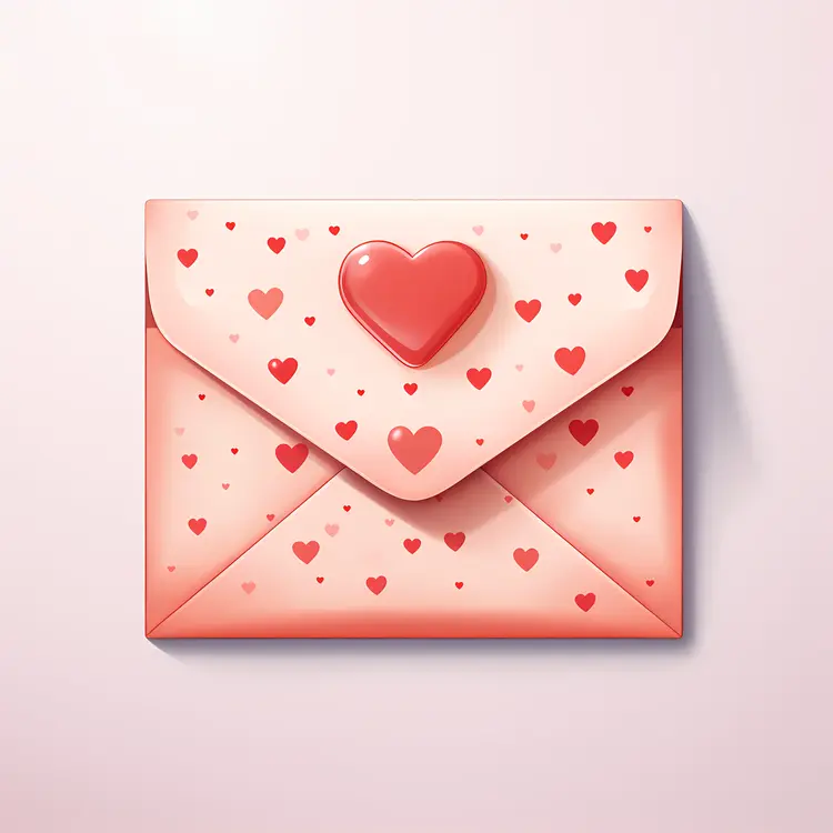 Envelope with Heart Decorations