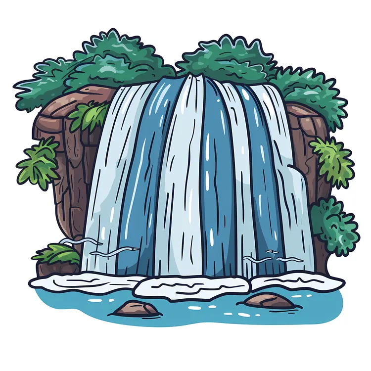 Beautiful Waterfall in Nature