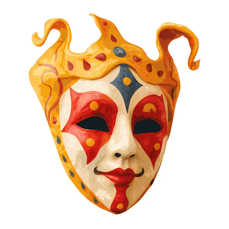 Colorful Jester Mask