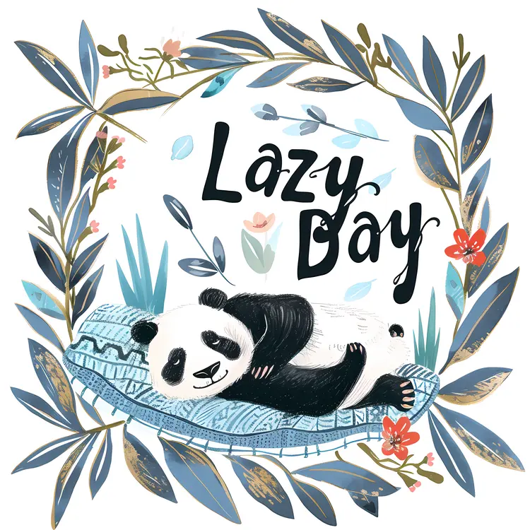 Lazy Day with Cute Panda Illustration