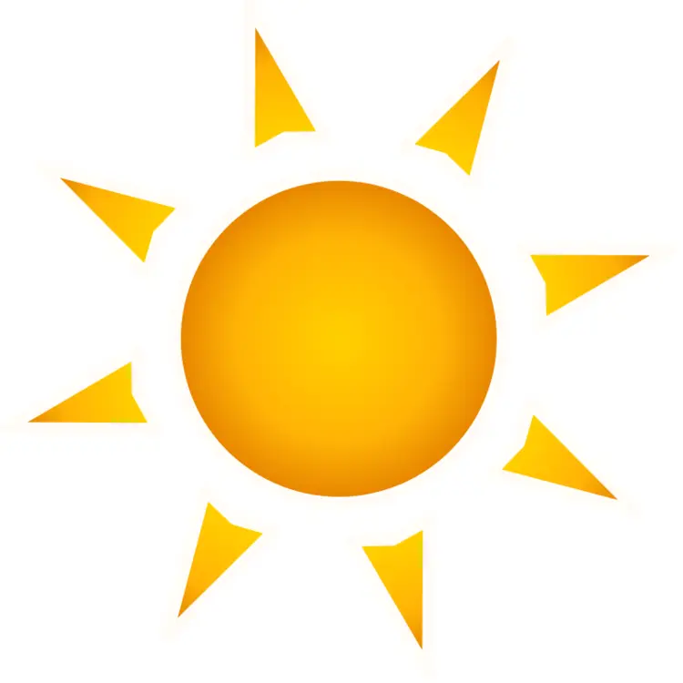 Bright Yellow Sun Illustration