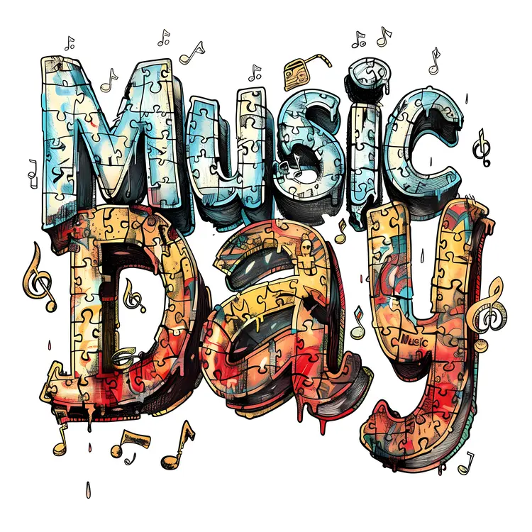 Music Day Celebration Stamp