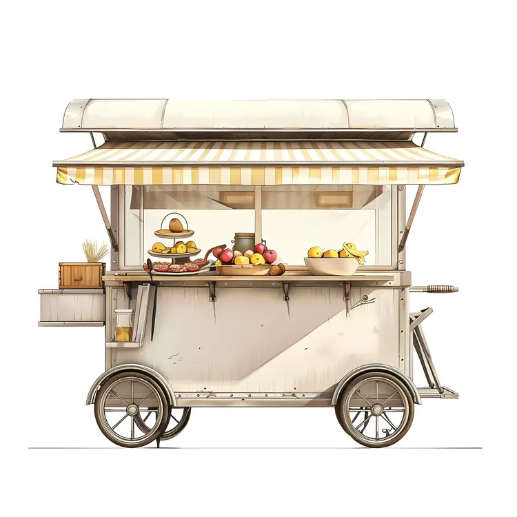 Vintage Street Food Cart