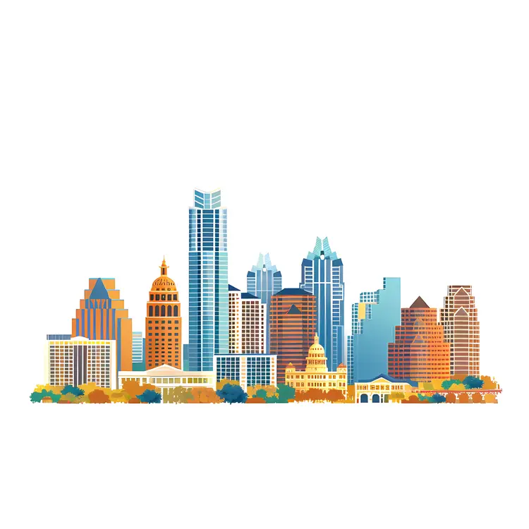 Colorful Urban Cityscape