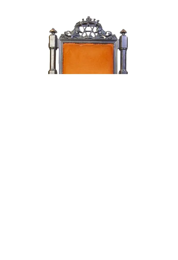 Ornate Orange Throne Chair