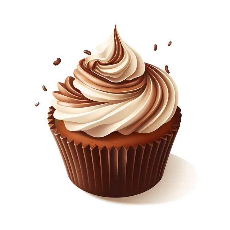 Chocolate and Vanilla Swirl Cupcake