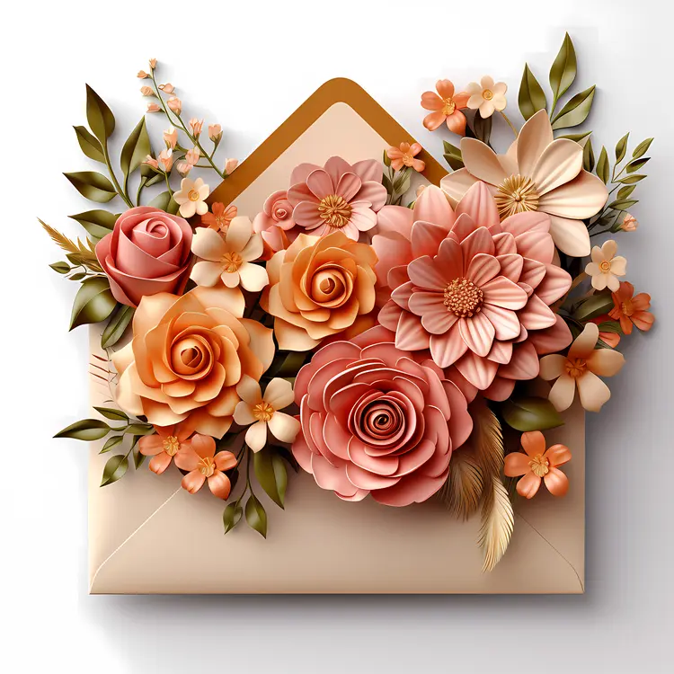 Beautiful Floral Arrangement in Envelope