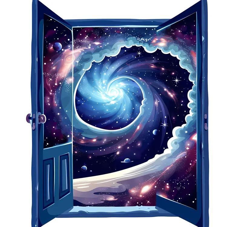Blue Door to the Swirling Galaxy