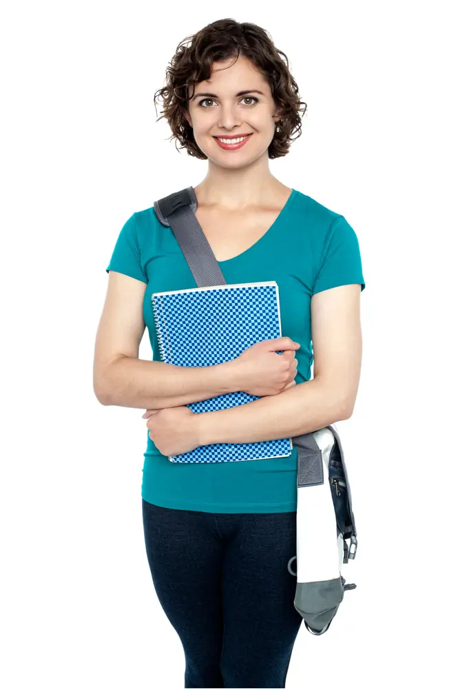 Student Holding a Notebook