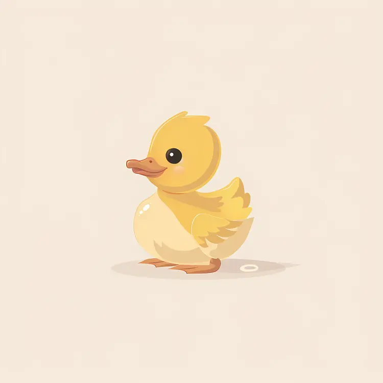 Cartoon Yellow Duckling