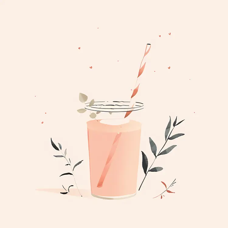 Pink Drink with Floral Decoration