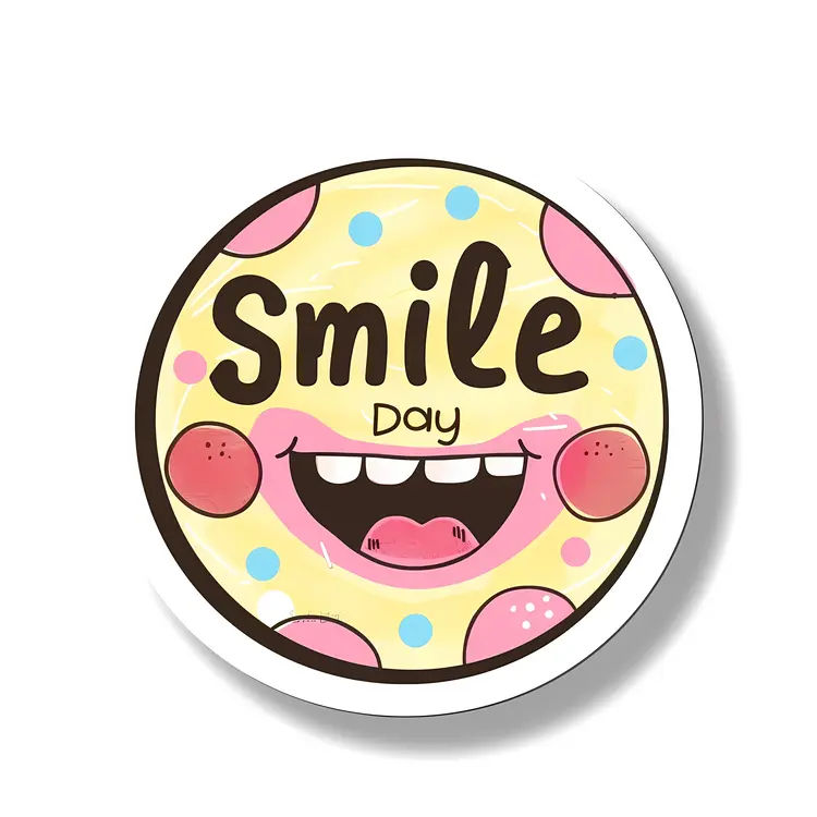 Polka Dots Smile Day Badge