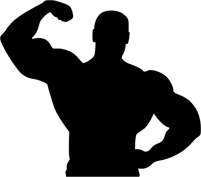Flexing Muscular Silhouette