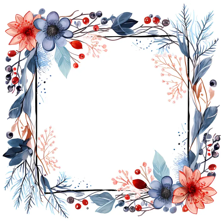 Colorful Floral Frame