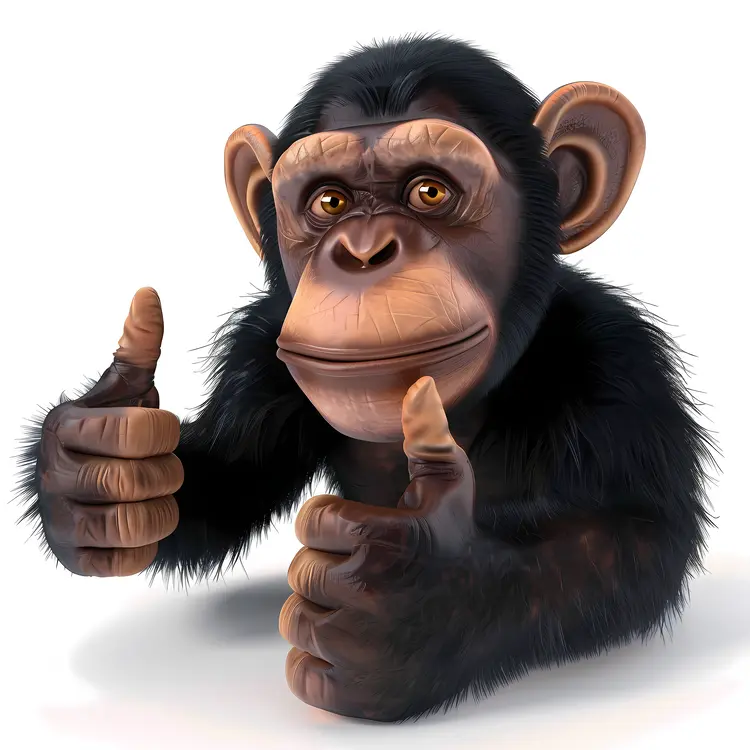 Smiling Monkey Giving Thumbs Up
