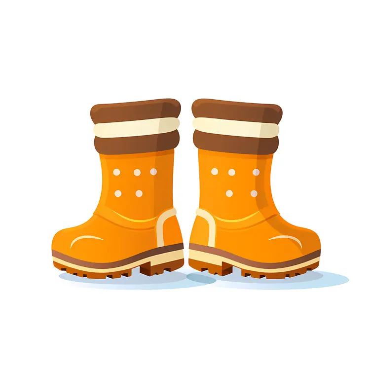 Orange Rain Boots for Wet Weather
