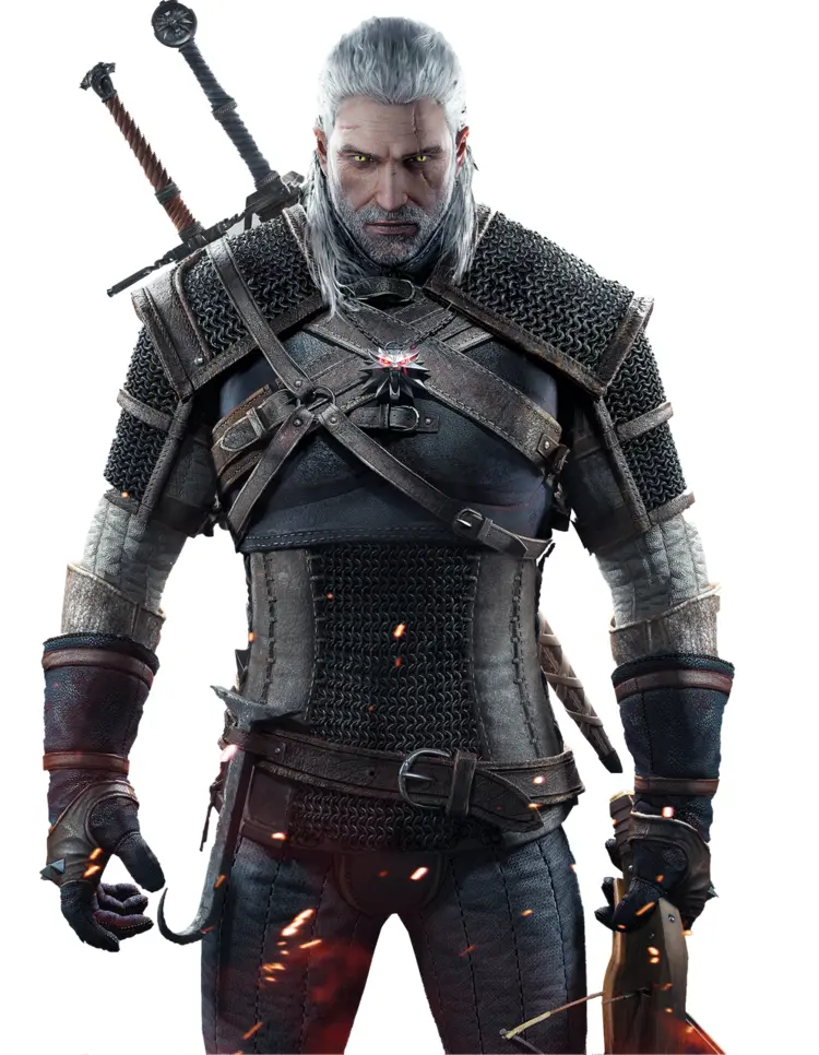 White-haired Warrior in Armor