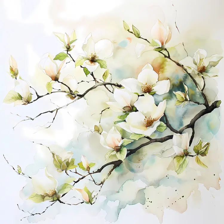 White Flowers on a Branch