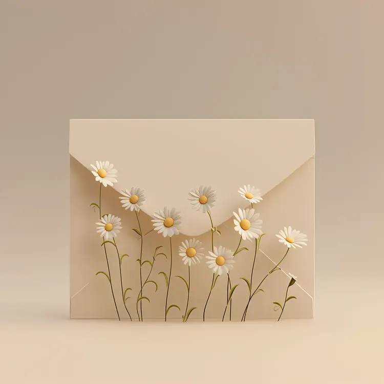 Cute Daisies in Envelope